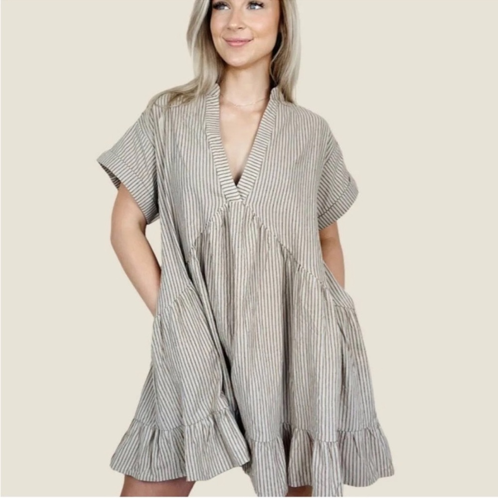By together striped mini dress